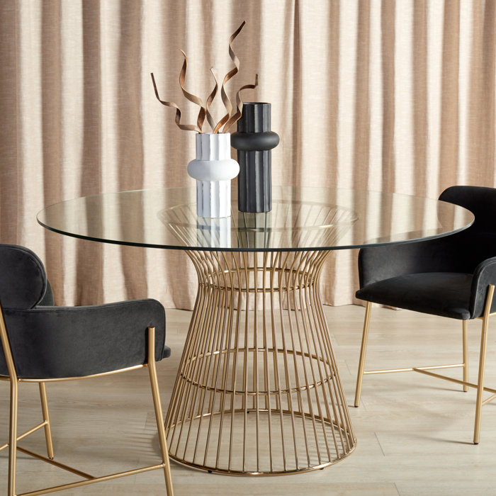 Mercer41 Round Glass Dining Table Wayfair